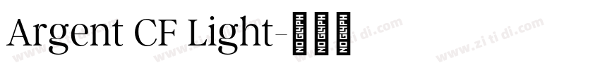 Argent CF Light字体转换